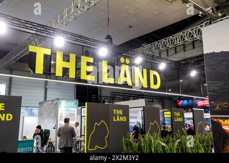 Hannover Messe Industrie 2024 DEU, Deutschland, Niedersachsen, Hannover, 22.04.2024: Messestand Baden Württemberg - The Länd *** Hannover Messe Industrie 2024 DEU, Deutschland, Niedersachsen, Hannover, 22 04 2024 Stand Baden Württemberg The Länd Stockfoto