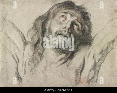 Kreuzigung - Haupt Christi am Kreuz - Rubens, Peter Paul, 1577-1640, nach Van Dyck, Antonius, 1599-1641 Stockfoto