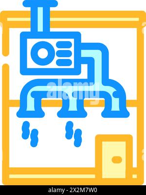 Vektorgrafik des Symbols für die Luftwechselbelüftung Stock Vektor