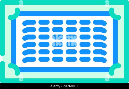 Vektorgrafik für das Farbsymbol des Lüftungsgitters Stock Vektor