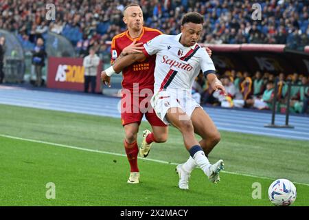 Roma, Italien. April 2024. Italien, 29. märz 2024: Dan Ndoye während des italienischen Meisterschaftsspiels der Serie A 2023-2024 zwischen Roma und Bologna im olimpico-Stadion, Italien (Felice de Martino/ SPP) Credit: SPP Sport Press Photo. /Alamy Live News Stockfoto