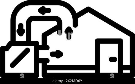 Abbildung des Symbols für die Rückluftleitung Stock Vektor