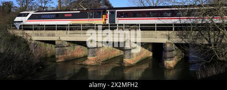 LNER, 91119 Bounds Green, White Livery Train, East Coast Main Line Railway, Grantham, Lincolnshire, England, Großbritannien Stockfoto