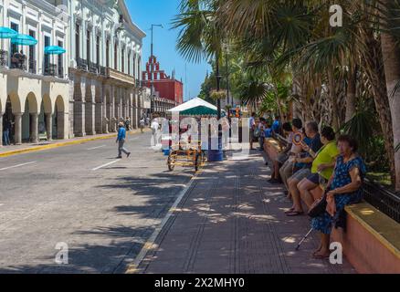 Plaza de la independencia das Straßenfest merida en domingo, merida, mexiko Stockfoto