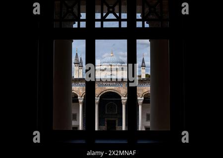 Fassade des Pavillons des Archäologischen Museums in Istanbul, der größten Stadt der Türkei an der Bosporus-Straße in der Marmara-Region, am 13. Oktober 2022. Fac Stockfoto