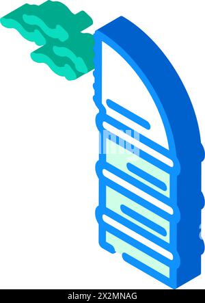 Isometrische Vektorgrafik für Frischlufteinlass Stock Vektor