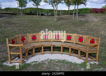 Die Krankenschwestern und VADs Bank am Lochnagar-Krater Stockfoto