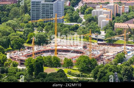 Der SAP Garden ist eine Mehrzweckhalle wo später Basketball und Eishockey auf höchstem Niveau gespieilt werden soll. Ende 2023 soll es soweit sein. Di Stockfoto