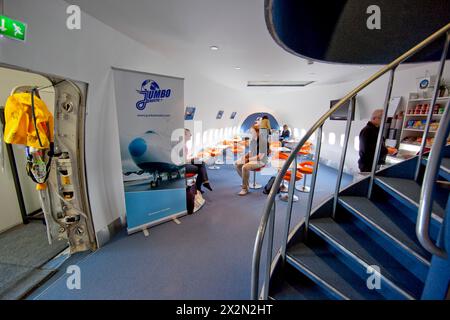 JUMBO-HOTEL IN EINER STILLGELEGTEN BOEING 747 IN STOCKHOLM Stockfoto