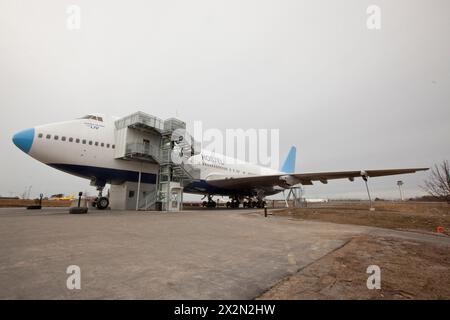 JUMBO-HOTEL IN EINER STILLGELEGTEN BOEING 747 IN STOCKHOLM Stockfoto