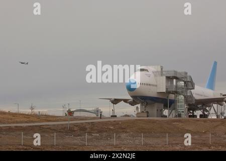 JUMBO-HOTEL IN EINER STILLGELEGTEN BOEING 747 IN STOCKHOLM Stockfoto