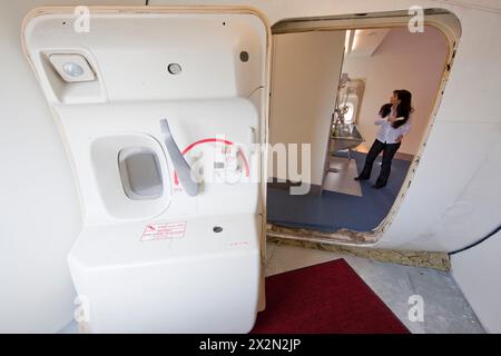 JUMBO-HOTEL IN EINER STILLGELEGTEN BOEING 747 IN STOCKHOLM Stockfoto