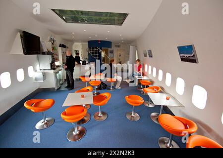 JUMBO-HOTEL IN EINER STILLGELEGTEN BOEING 747 IN STOCKHOLM Stockfoto