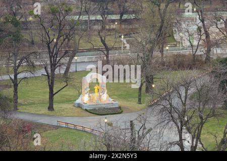 Johann Strauss-Statue in Wien, Österreich, Blick von oben Stockfoto