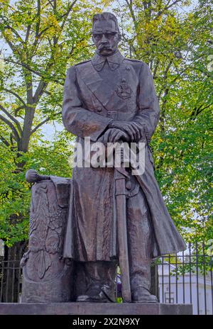 Statue von Marschall Josef Pilsudski in Warschau, Polen Stockfoto