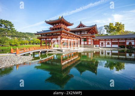 Phoenix Hall und Jodo Shiki Garten von Byodoin in Kyoto, Japan Stockfoto