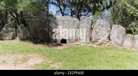 Grabmal der Riesen von Pascaredda in Calangianus im Norden Sardiniens Stockfoto