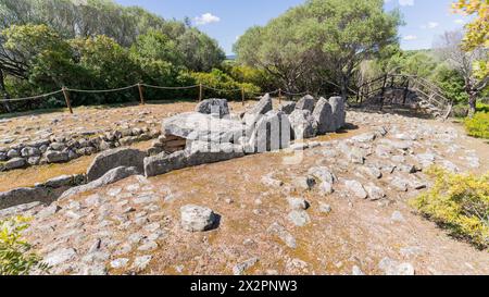 Riesengruft von Li lolghi arzachena und Li muri Nekropolis Stockfoto