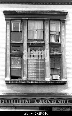 Architektonische Details im Zentrum von Bridgeport, Connecticut, USA, 1982 Stockfoto