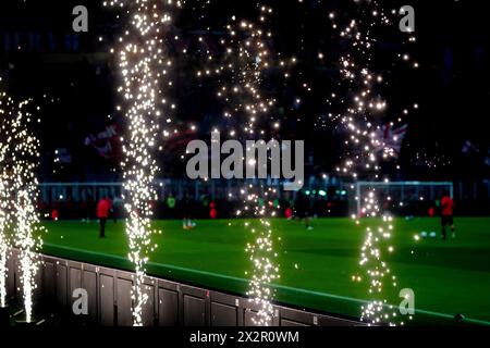 Mailand, Italien. April 2024. Inters Fans vor dem Fußballspiel der Serie A zwischen Mailand und Inter im San Siro Stadion in Norditalien - Montag, 22. April 2024. Sport - Fußball . (Foto: Spada/LaPresse) Credit: LaPresse/Alamy Live News Stockfoto