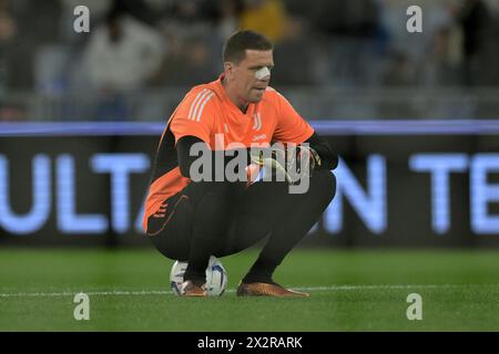 Roma, Italien. April 2024. Juventus Torhüter Wojciech Szczesny beim Halbfinalspiel der Coppa Italia (Leg 2 von 2) zwischen Lazio und Juventus im Olympiastadion in Rom, Italien - Dienstag, 23. April 2024. Sport - Fußball . (Foto: Alfredo Falcone/LaPresse) Credit: LaPresse/Alamy Live News Stockfoto