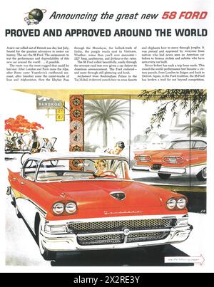 1958 Ford Fairlane 500 Town Victoria Ad Stockfoto