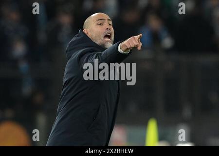 Roma, Italien. April 2024. Massimiliano Allegri (Cheftrainer Juventus FC) während des Halbfinales der Coppa Italia (Leg 2 von 2) zwischen Lazio und Juventus im Olympiastadion in Rom, Italien - Dienstag, 23. April 2024. Sport - Fußball . (Foto: Alfredo Falcone/LaPresse) Credit: LaPresse/Alamy Live News Stockfoto