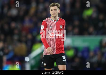 Leicester, Großbritannien. April 2024. David Brooks aus Southampton während des Sky Bet Championship Matches Leicester City gegen Southampton im King Power Stadium, Leicester, Vereinigtes Königreich, 23. April 2024 (Foto: Gareth Evans/News Images) in Leicester, Vereinigtes Königreich am 23. April 2024. (Foto: Gareth Evans/News Images/SIPA USA) Credit: SIPA USA/Alamy Live News Stockfoto