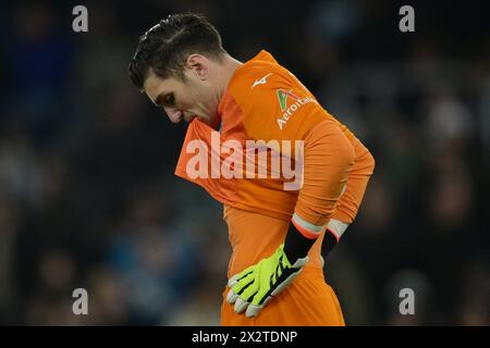 Roma, Italien. April 2024. Während des Halbfinalspiels der Coppa Italia (Leg 2 von 2) zwischen Lazio und Juventus im Olympiastadion Roms, Italien - Dienstag, 23. April 2024. Sport - Fußball . (Foto: Alfredo Falcone/LaPresse) Credit: LaPresse/Alamy Live News Stockfoto