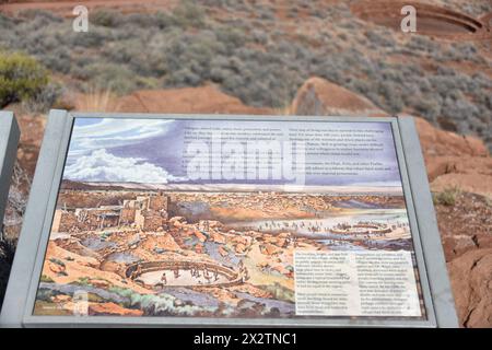 Flagstaff, AZ., USA, 5. Juni 2018. Wupatki Ruinen des Wupatki National Monument. Erbaut um 1040 bis 1100 n. Chr. von den Sinagua. Stockfoto