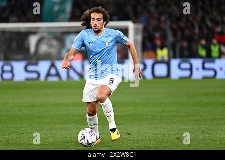 Rom, Italien. April 2024. Matteo Guendouzi von SS Latium im Coppa Italia Halbfinalspiel zwischen SS Lazio und Juventus FC im Stadio Olimpico am 23. April 2024 in Rom. Quelle: Nicola Ianuale/Alamy Live News Stockfoto