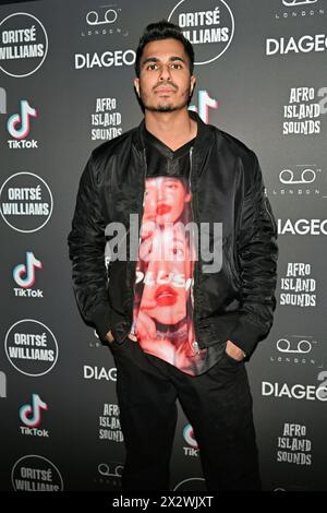 London, Großbritannien. April 2024. Arjun nimmt an der Oritsé Williams (JLS) Music Launch Party in Little Tape London, 17 Hanover Sq, London, UK Teil. Credit: Siehe Li/Picture Capital/Alamy Live News Stockfoto