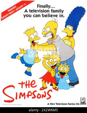 1990 die Simpsons Season One Fox-Werbung Stockfoto