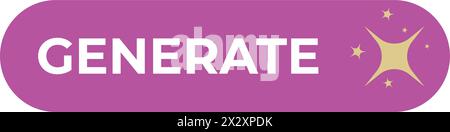 Symbol-Technologie für den AI-Tastengenerator. Künstliche Intelligenz Generator Bild Stern Illustration Ai Design Prompt Stock Vektor