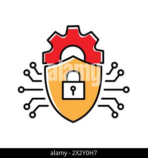 Intrusion Detection Cyber Threat Detection Vector Icon Design Stock Vektor