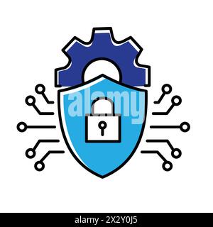 Intrusion Detection Cyber Threat Detection Vector Icon Design Stock Vektor