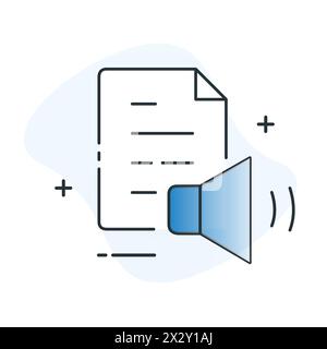 Text-zu-Sprache-Generator Sprachsynthese Vektor-Symbol-Design Stock Vektor