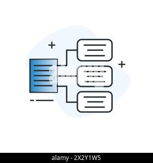 Texterzeugung AI Textsynthese Vektor-Symbolkonstruktion Stock Vektor
