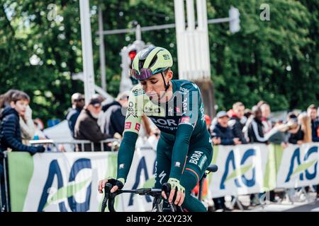 Lüttich, Belgien. April 2024. Bild von Zac Williams/SWpix.com - 21/04/2024 - Radfahren - 2024 Lüttich-Bastogne-Lüttich - Credit: SWpix/Alamy Live News Stockfoto