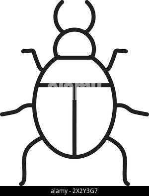 Isolierte Illustration der Beetle icon Line Design Vorlage Stock Vektor