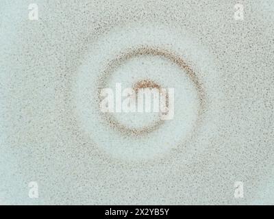 Nahaufnahme eines Wirbels auf einer Keramikplatte Stockfoto