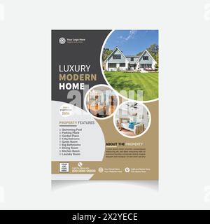 Immobilienflyer-Design Stock Vektor