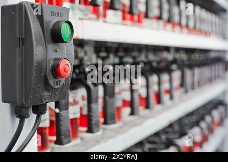 Startblock der Mischmaschine, oberer Freiheitsgrad Stockfoto