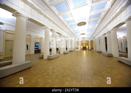 MOSKAU - 4. Oktober: Halle im Moskauer Tschaikowski-Konservatorium am 4. Oktober 2012 in Moskau, Russland. Stockfoto