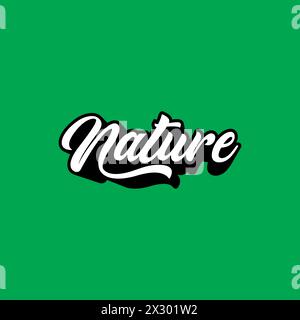 Logo Der Natur-Typografie. Leaf-Symbol Stock Vektor
