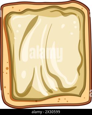 Frühstück Toast Marmelade Cartoon Vektor Illustration Stock Vektor