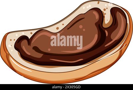 Frucht Toast Marmelade Cartoon Vektor Illustration Stock Vektor