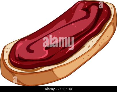 Knusprige Toast Marmelade Cartoon Vektor Illustration Stock Vektor