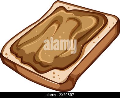 Brot Toast Marmelade Karikaturvektor Illustration Stock Vektor