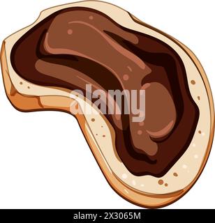 Herzhafte Toast Marmelade Cartoon Vektor Illustration Stock Vektor